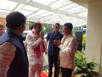 Shri Bandi Sanjay Kumar, Hon'ble MoS for Home Affairs, welcomed by Shri Dilip Kumar Borah, Senior-Most Secretary, T&D Department